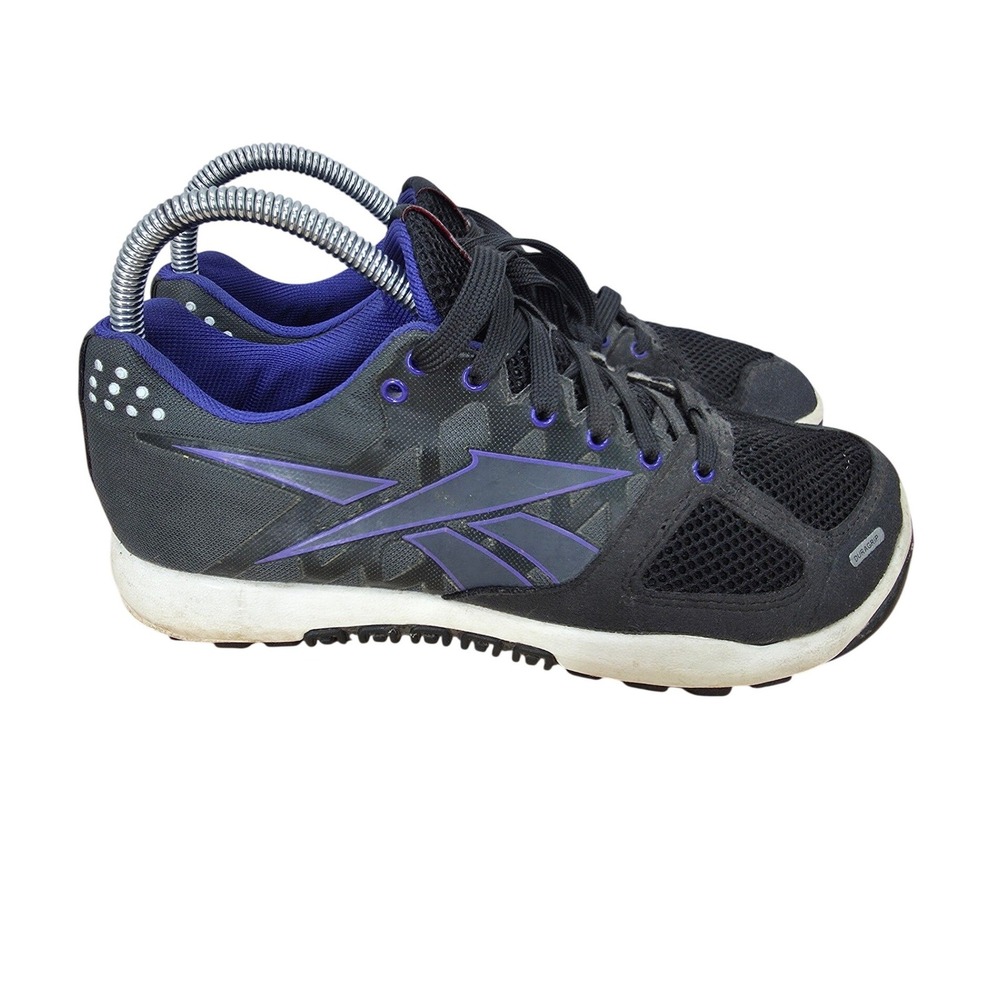 Reebok CrossFit Nano 2.0 Sneakers Womens 7.5 Black Purple Trainers Athletic